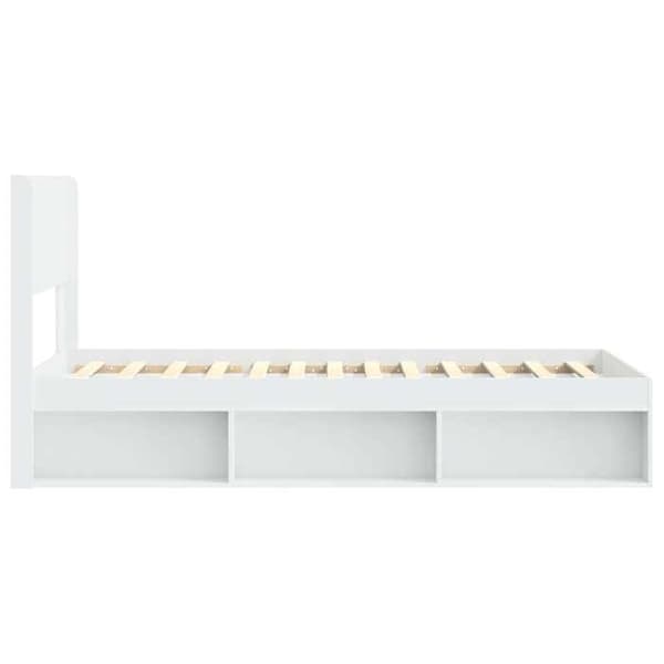 Sängram - EXKLUSIV HEM - Unik modell - Vit - 90x200 cm - Inbyggd förvaring Vit