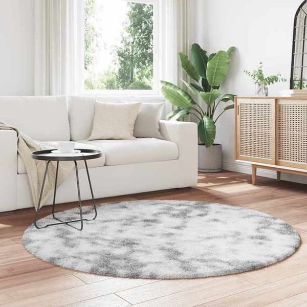 Maison Exclusive - Långhårig Shaggy Matta NAVARRA grå silver 160x160 cm