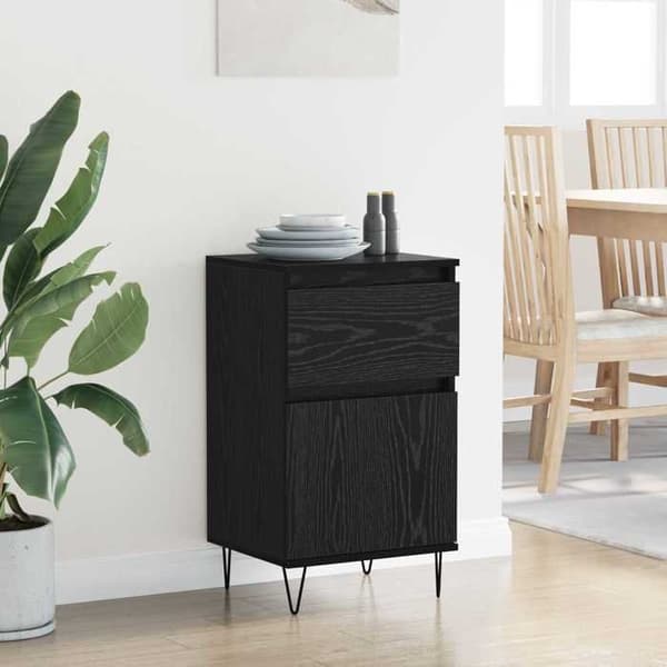 Buffet - EKSKLUSIVT HUS - Eksklusivt Hus - Sort eg - Ingeniørtræ - 35x40x70 cm svart ek
