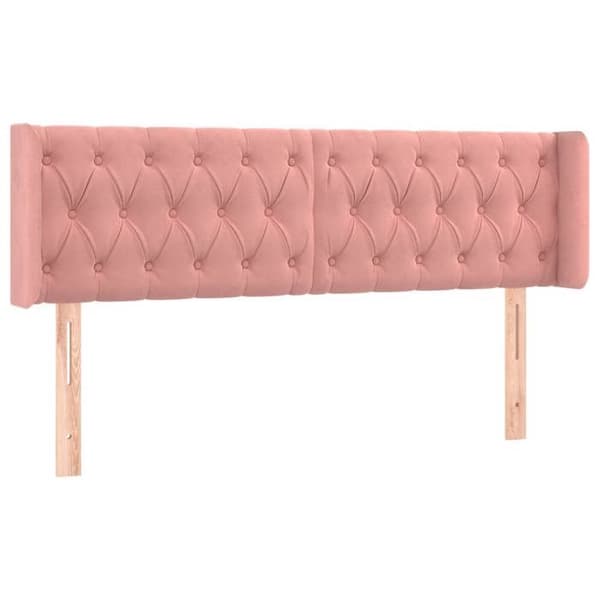 Maison Exclusive - LED-päätyruutu Vaaleanpunainen 163x16x78/88 cm Sametti Ros