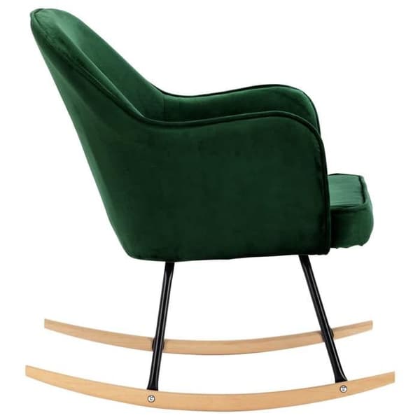 Maison Exclusive - Mørkegrøn Velour Gyngestol Mörkgrön
