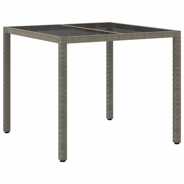 Maison Exclusive - Trädgårdsbord Grå 90 x 90 x 75 cm polyrotin Grå