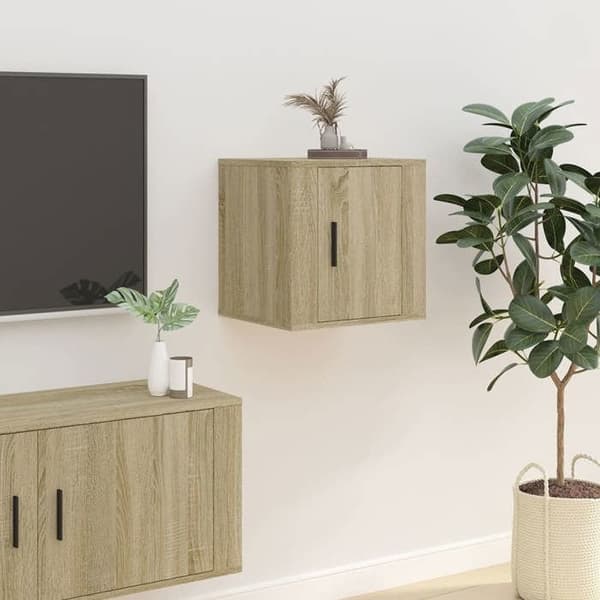 Maison Exclusive - Väggmonterade TV-möbler 2 st Ek sonoma 40x34,5x40 cm