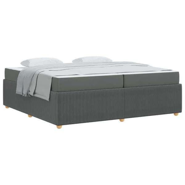 Maison Exclusive - Tummanharmaa sänkykehys 200 x 200 cm kangas Mörkgrå