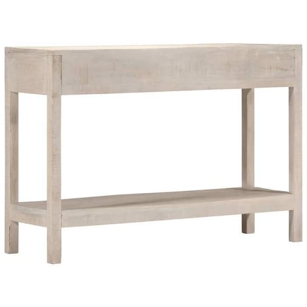 Maison Exclusive - Hvid konsolbord 110x35x75 cm i solid mangotræ