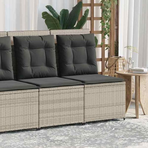 Maison Exclusive - Lys grå have-sofa i polyrotin Ljusgrått