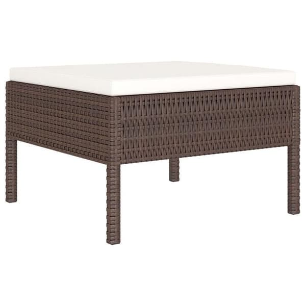 Maison Exclusive - Trädgårdsmöbler 4 delar med kuddar Flätad resin Brun