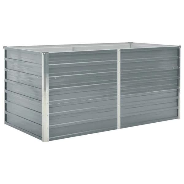 Maison Exclusive - Jardinière 160 x 80 x 77 cm Grå Galvaniseret Stål Grå (galvaniserat stål)