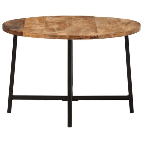 Maison Exclusive - Soffbord 54x54x35 cm av solid mangoträ och järn