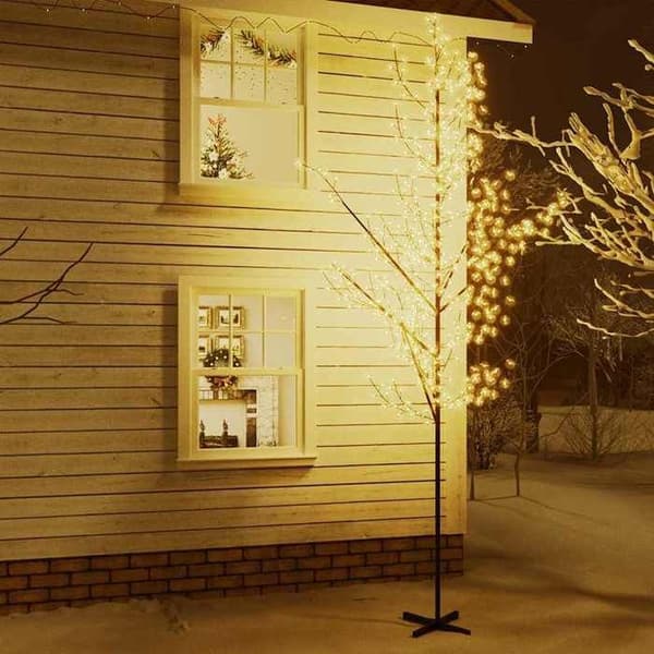 Maison Exclusive - LED-träd körsbärsblomma 672 LED Varm vit 400 cm