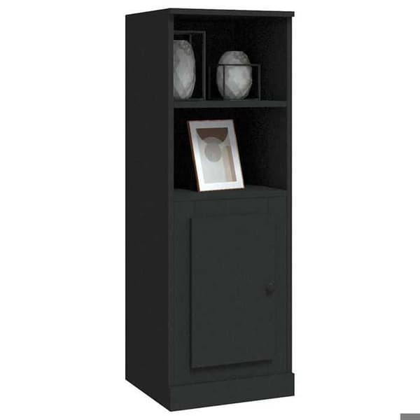 Maison Exclusive - Sort høj buffet 36x35,5x103,5 cm ingeniørtræ