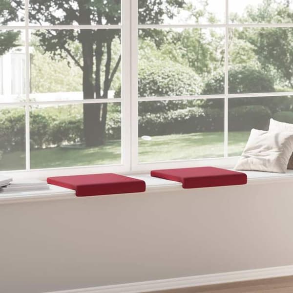 Maison Exclusive - Bænk pude 2 stk Kunstlæder Bordeaux Dybde 35 cm