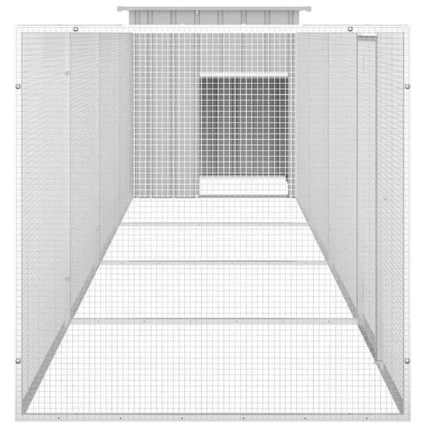Koojer & burar - Maison Exclusive - Galvaniserat stål hönshus - 500 x 91 x 100 cm - Grå grå