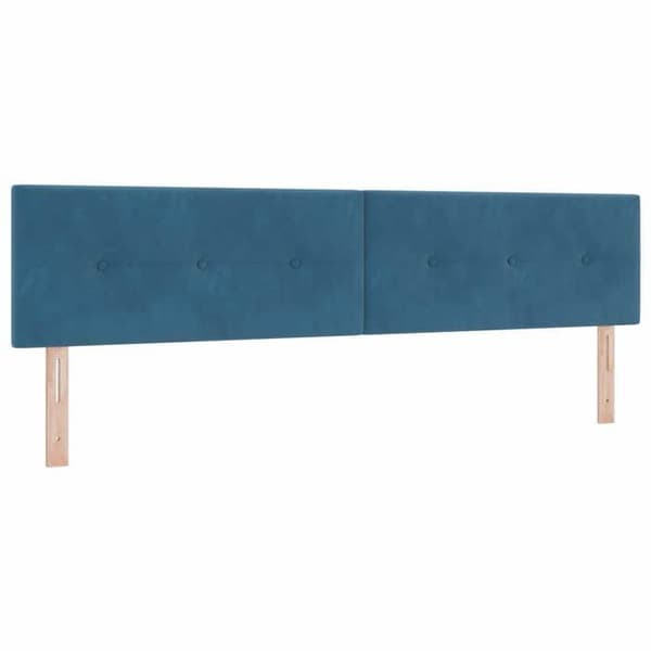 Maison Exclusive - Boxspring säng med madrass Mörkblå 200 x 200 cm Sammet Mörkblå