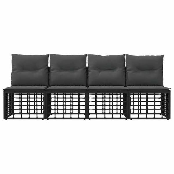 Maison Exclusive - Trädgårdsoffa 4 platser utan armstöd 4 pc