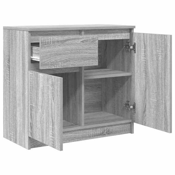 Maison Exclusive - Buffet med skuffe sonoma grå 71x35x65 cm ingeniørtræ