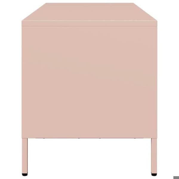 Maison Exclusive - TV-møbel rosa 101,5x39x43,5 cm koldvalset stål Ros