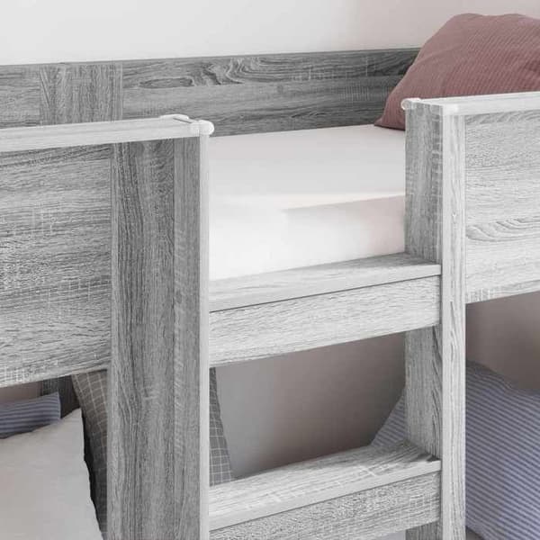 Maison Exclusive - Bunk säng för barn Grå Sonoma 75 x 190 cm