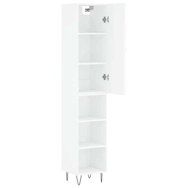 Maison Exclusive - Buffé hög Vit 34,5x34x180 cm Ingenjörsträ Vit