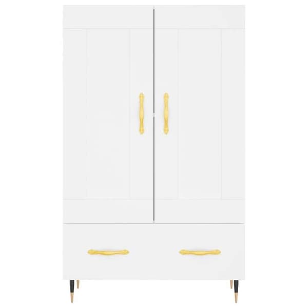 Maison Exclusive - Høj hvid buffet 69,5x31x115 cm ingeniørtræ Vit