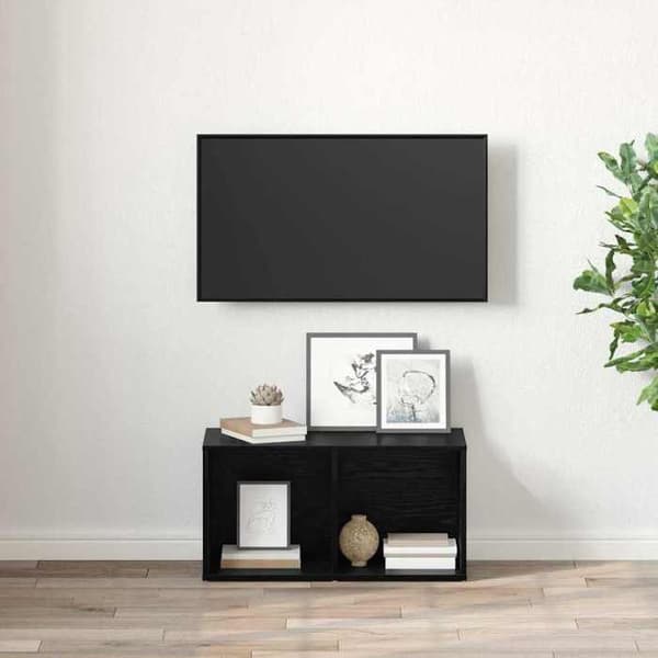 Maison Exclusive - TV-møbel sæt 72 x 35 x 37 cm Sort Ingeniørtræ Svart