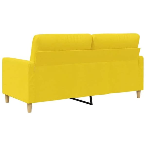Maison Exclusive - Vaaleankeltainen 2-paikkainen sohva 140 cm Kangas