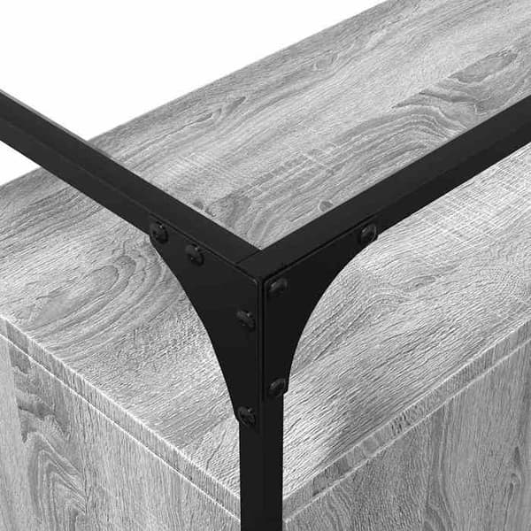 Maison Exclusive - Buffé med glasöverdel i sonoma grå ingenjörsträ