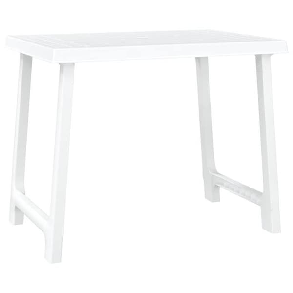 Maison Exclusive - Campingbord vit 79x56x64 cm PP träutseende