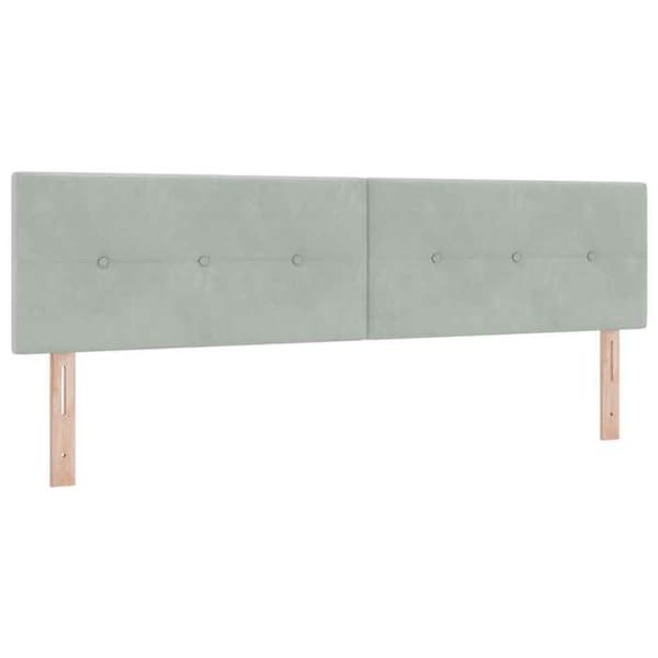 Maison Exclusive - Boxspring-sänky vaaleanharmaalla patjalla 180 x 200 cm Sametti