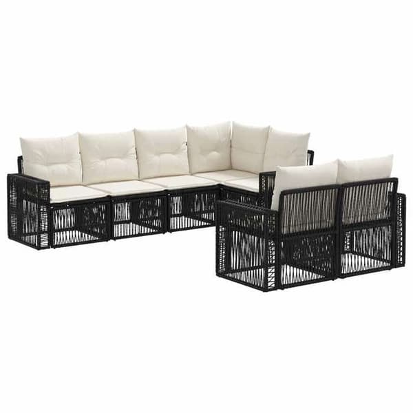 Maison Exclusive - Trädgårdsoffmöbelset 7 pc 7-sits
