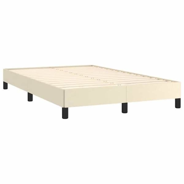 Maison Exclusive - Vuodekehys Kermansävy 120x200 cm Keinonahkaa