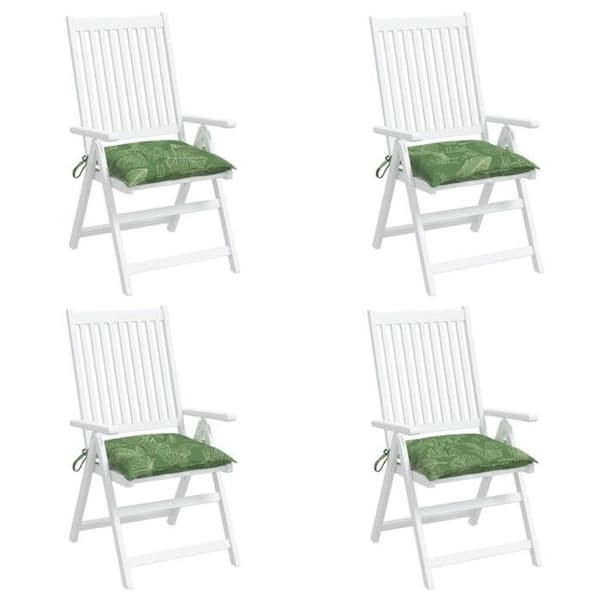 Maison Exclusive - Stolsdynor set om 4 med bladmönster 40x40x7 cm