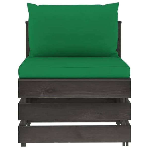 Maison Exclusive - Central sektion sofa med puder, grå imprægneret træ