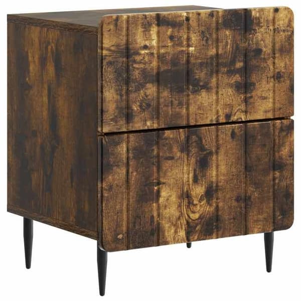 Maison Exclusive - Natbord 2 dele Røget eg 43 x 34,5 x 49,5 cm
