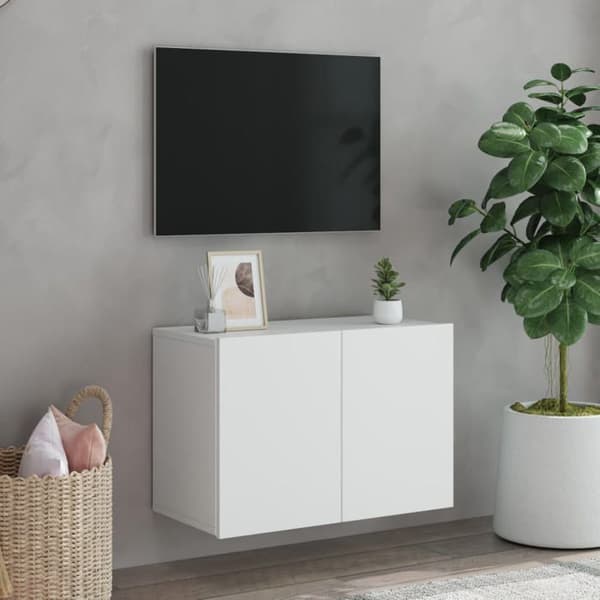 Maison Exclusive - Väggmonterad TV-möbel vit 60x30x41 cm