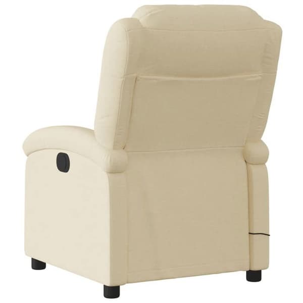 Maison Exclusive - Lænestol med massagefunktion, justerbar, Creme Stof