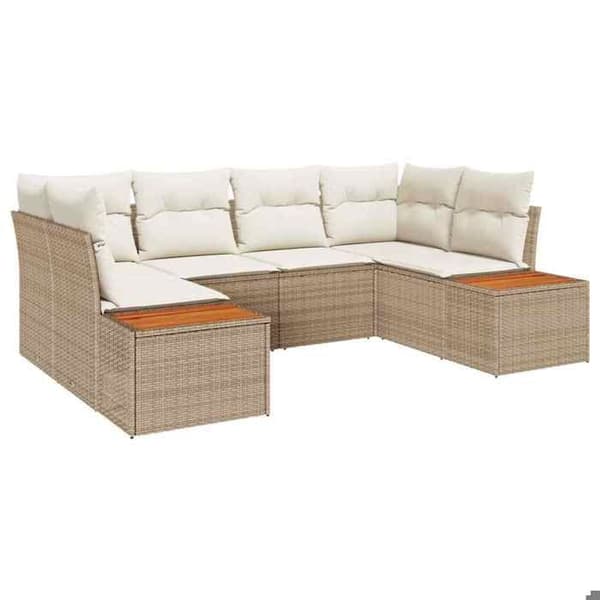 Maison Exclusive - 6-delt have-sofa sæt Beige polyrotin