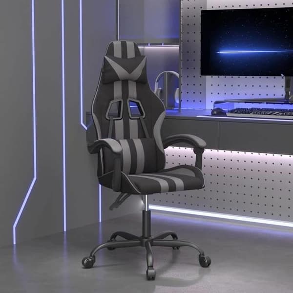 Maison Exclusive - Spelstol Svart och grå Konstläder
