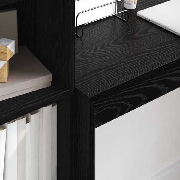 Maison Exclusive - Kontor Sort egetræ 100 x 40 x 76 cm svart ek