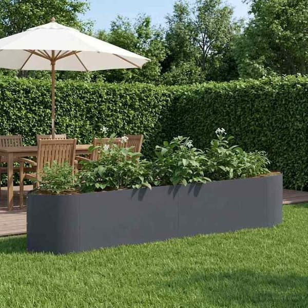 Exklusivt hus - Höjd trädgård Anthracite 220 x 40 x 40 cm Stål
