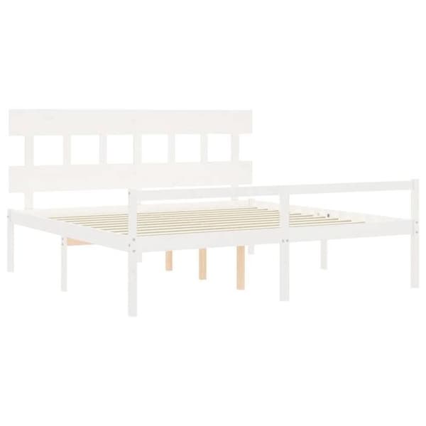 2 stolar - Maison Exclusive - Vit - Massivt trä - Sitt höjd 45 cm Vit