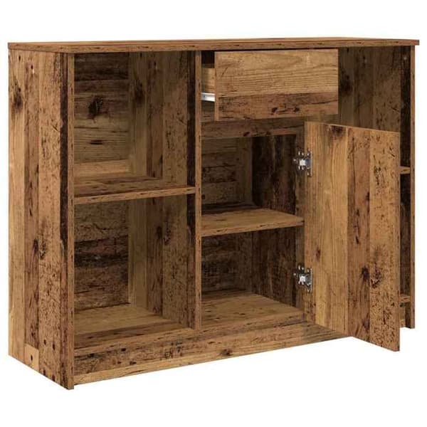 Maison Exclusive - Buffet med skuffe gammel træ 101x35x76 cm ingeniørtræ