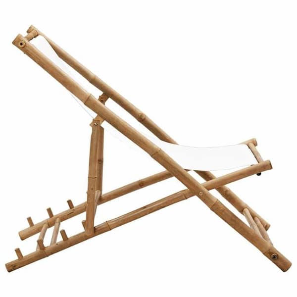 Maison Exclusive - Terrassstol i bambu och tyg