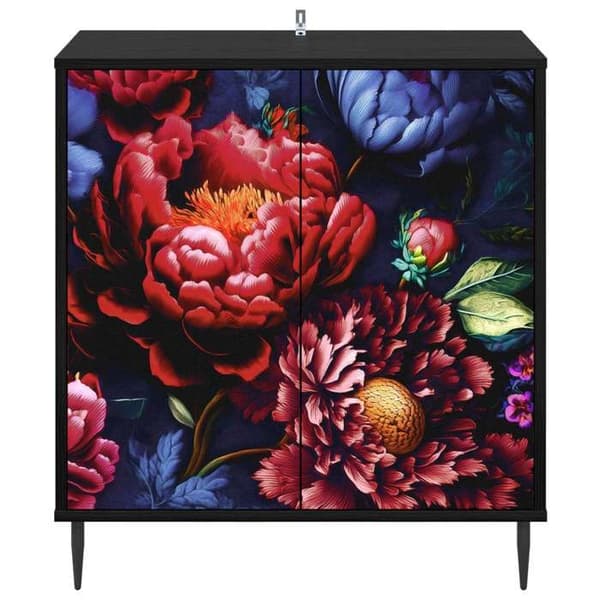 Maison Exclusive - Buffé KIEL Svart ek 69 x 33 x 76 cm Ingenjörsträ