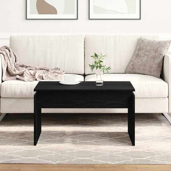Maison Exclusive - Musta tammi sohvapöytä 68 x 50 x 38 cm Tekninen puu