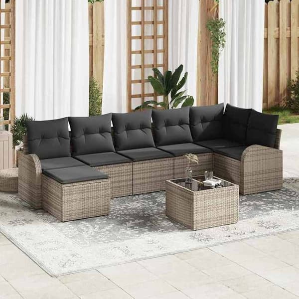 Havemøbler - MAISON EXCLUSIVE - Modulær - Syntetisk poly rattan - Grå - UV-resistent Grå