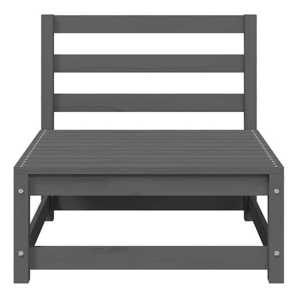 Havemøbel - EKSKLUSIV HUS - Central sofa - Massivt fyrretræ - Modulært design - Antracitfarvede puder Kolgrå