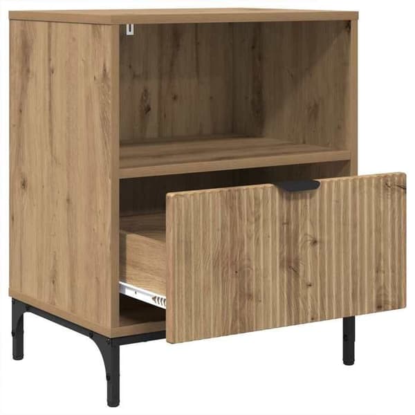 Maison Exclusive - Håndlavet natbord i egetræ 49 x 36 x 61 cm