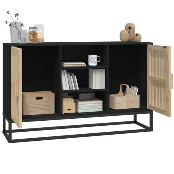 Maison Exclusive - Sort buffet 105x30x65 cm ingeniørtræ