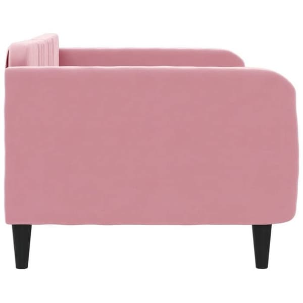 Maison Exclusive - Sängsoffa utan madrass rosa 90x200 cm sammet